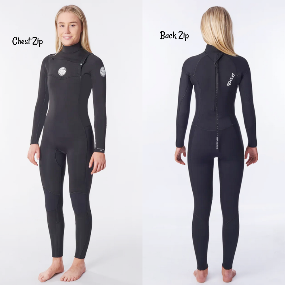 The best wetsuits: chest zip entry vs. back zip entry