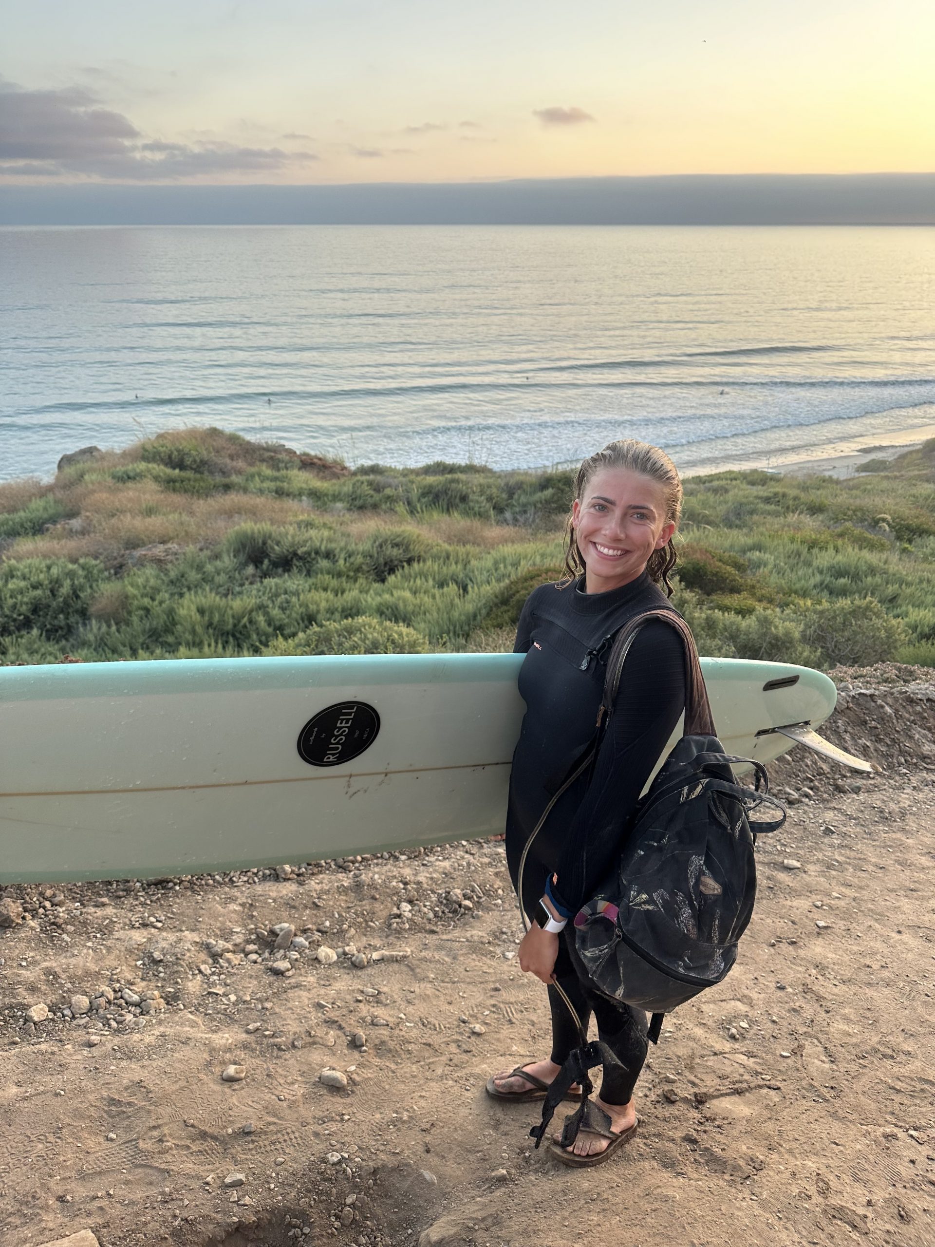 Surf with Julia at Huntington Seaside